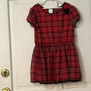 Vintage red plaid dress